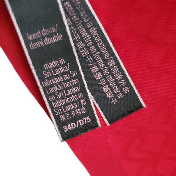 2 Victoria Secret Underwire Smooth Back T-shirt Bras 1 Pink and 1 Red Size 34D - Picture 10 of 14